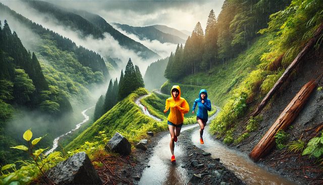 上下セットのランニング用レインウェアの利点