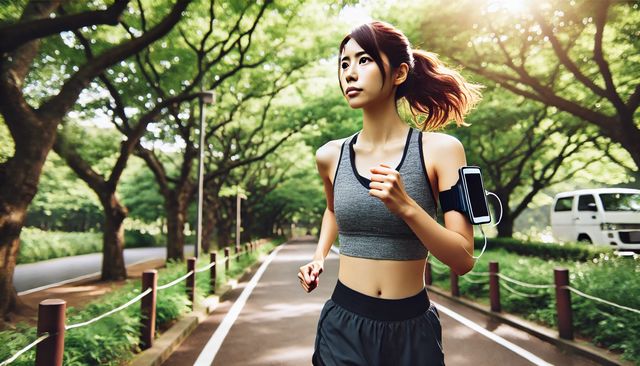 ダイソーのランニングポーチにスマホ