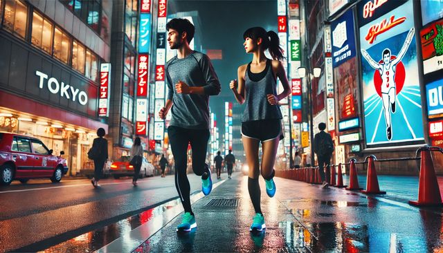 メンズ向けスニーカーでランニング