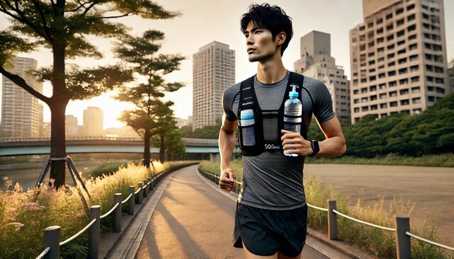 ランニング中ペットボトルを100均で揺れ対策