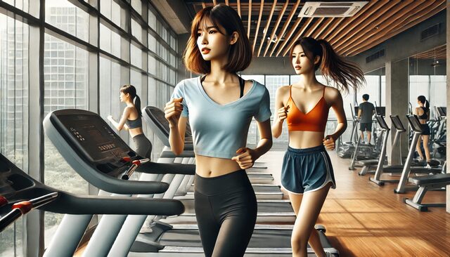 トレッドミルの傾斜でヒップアップ効果も狙う