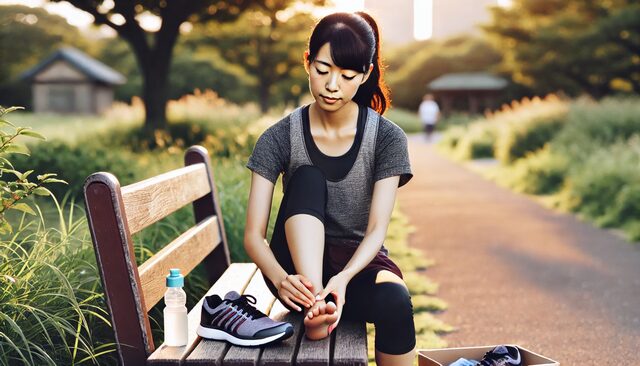対策：テーピングや５本指ソックスで摩擦軽減