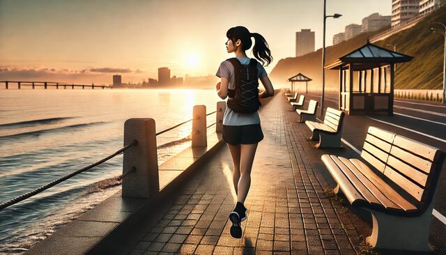 アシックスの女性向けランニングリュック