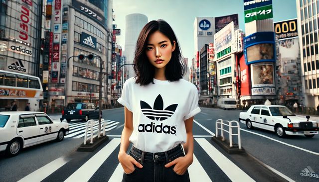アディダスのTシャツでコーデ