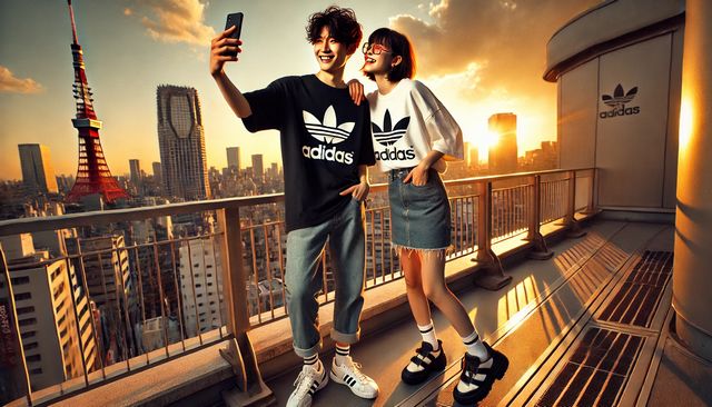 ピンクTシャツで爽やかコーデ
