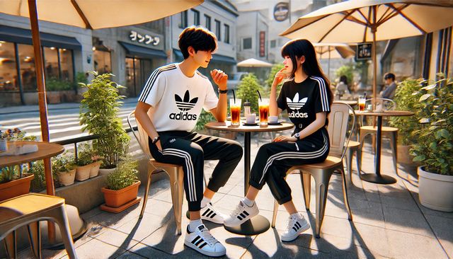 緑のTシャツで差し色コーデ