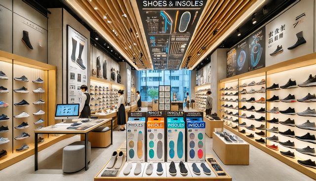 インソールで固定テープ